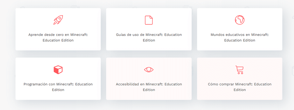 Recursos de Minecraft Educación